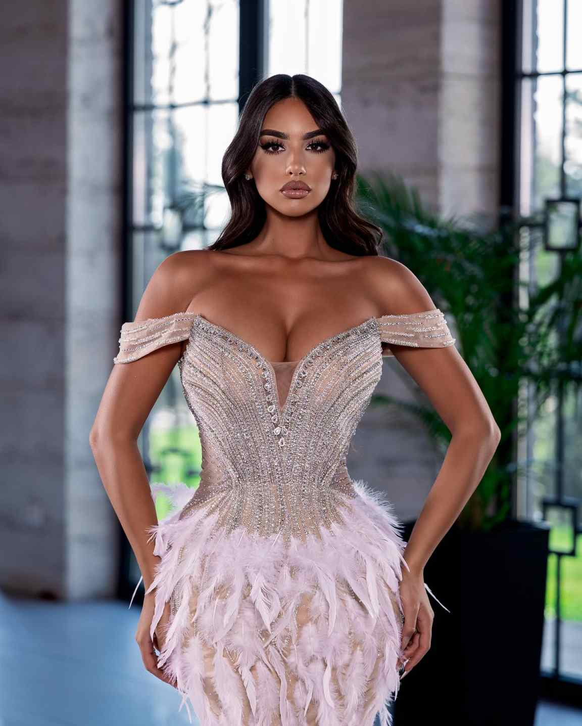 Luxury Feather Mermaid Prom Dresses For Special Occasions Off Shoulder Sequined Evening Gowns Customized Birthday Party Dress
