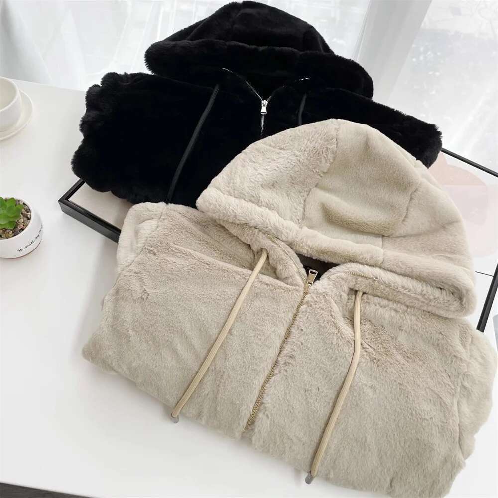 Taop&Za Autumn New Women's Fashion Casual Versatile Hooded Loose Warm Short Jacket Coat