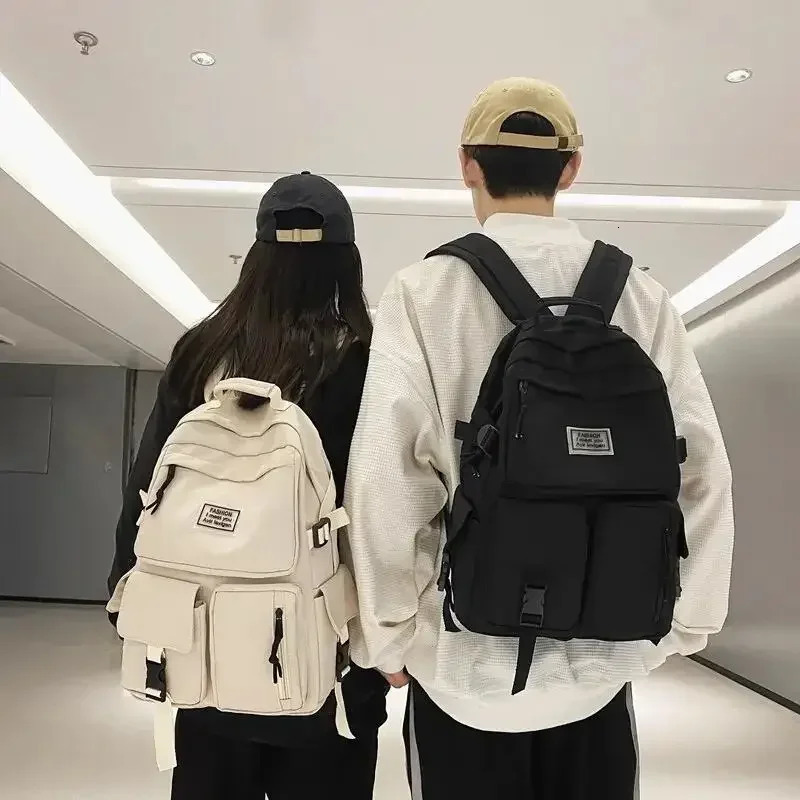A Load Of Multipocket Men and Women Universal Nylon Largecapacity Leisure Simple Schoolbag Insert Buckle Computer Backpack 250514