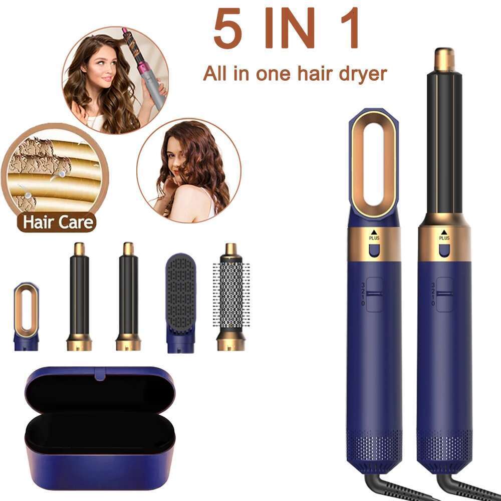 5-In-1 Hairstyling Tool Is Revolutionary Styling Hine That Combines The Power Of A Hair Dryer, Straightener, Curler,Vo