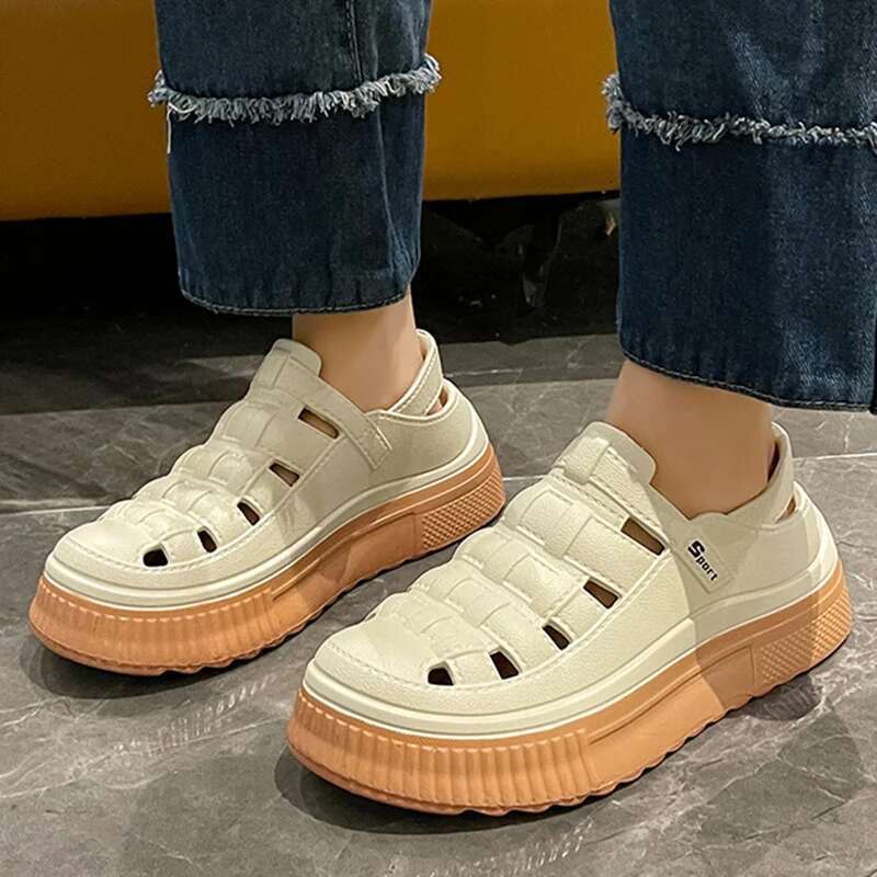 Summer Women Platform Rome Sandals Comfortable Street Clogs Outdoor Flats Shoes Soft Beach Slippers Indoor Slides 36-41