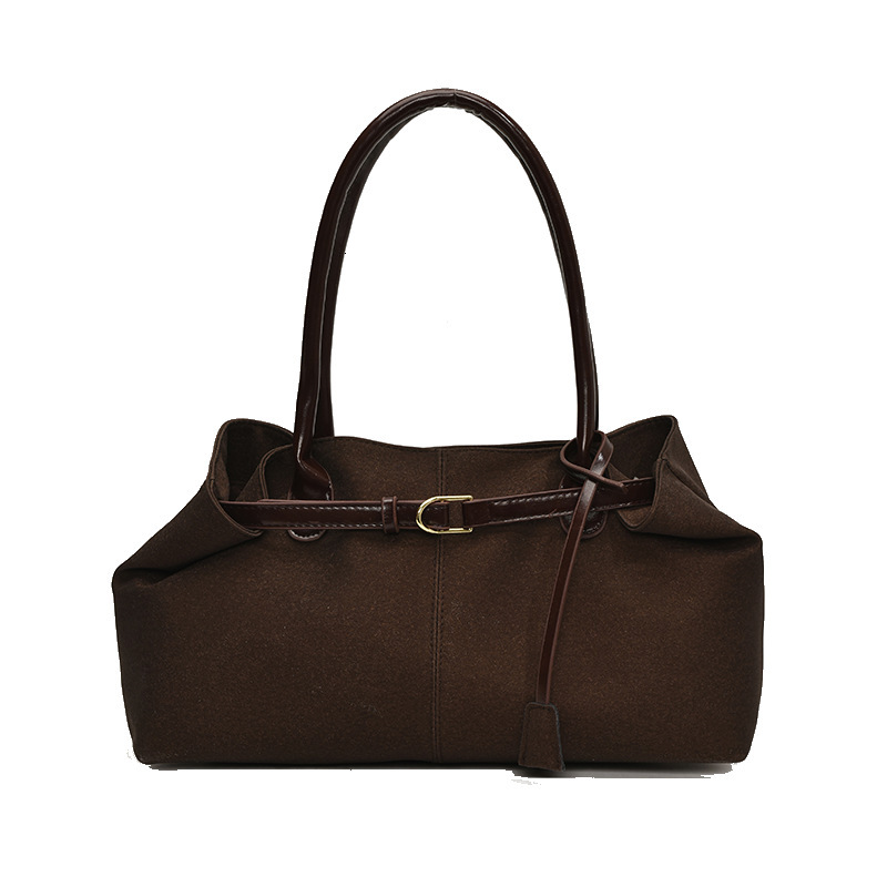 Matte large capacity for women 2025 new autumn and winter commuting single shoulder armpit bag, hand-held tote bag