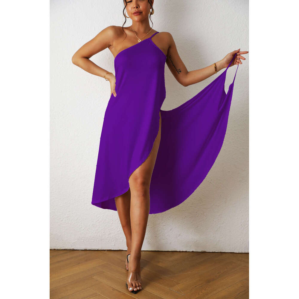 Women Clothes Dress New Solid Color Sexy Strap Colors Sizes Beach Dress For Women KQ