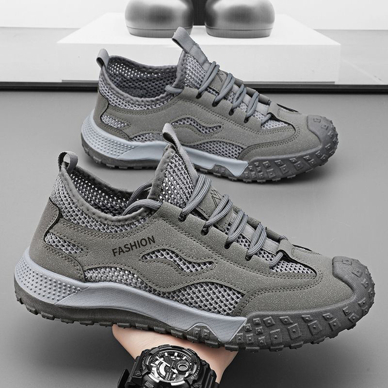 Protection Men S Summer Breathable Perforated Mesh Sports Shoes Anti Slip And Wear Resistant Casual Outdoor Work Board Casual Shoes Shoes Ddmysaturn