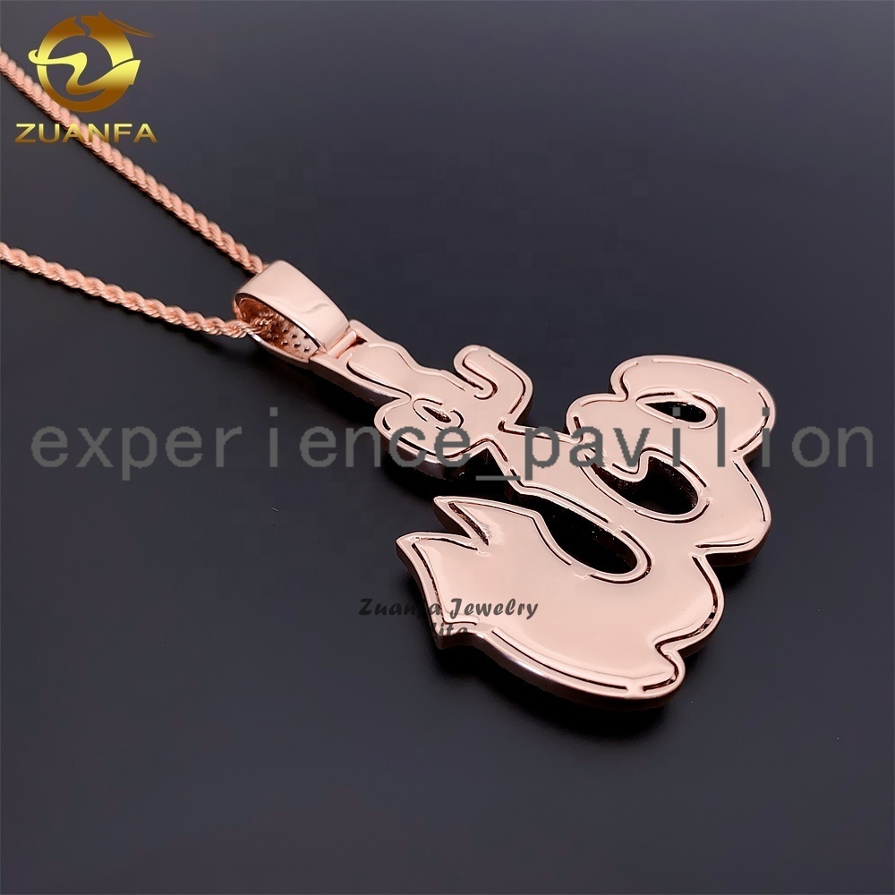 Hip Hop Jewelry Fashion Nice High Quality 925 Silver Iced Out Mens Moissanite Allah Pendant