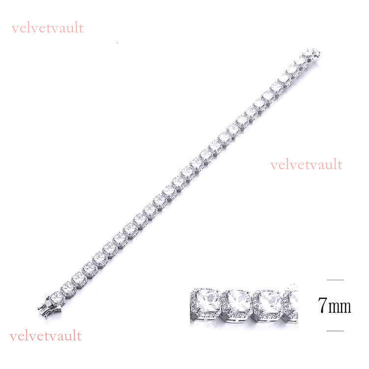 Italy enters the cold palace, zircon jewelry, pure bracelet, women's men's sier tennis bracelet