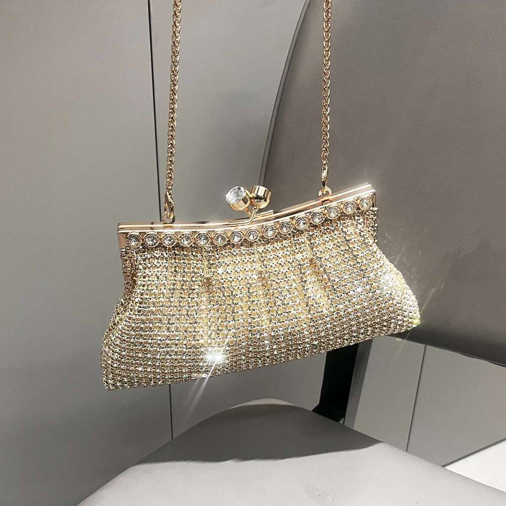 Handle Rhinestones Evening Clutch Bag Purses And Handbag Designer Shiny Crystal Clutch Purse Bucket Bag Shoulder Bags