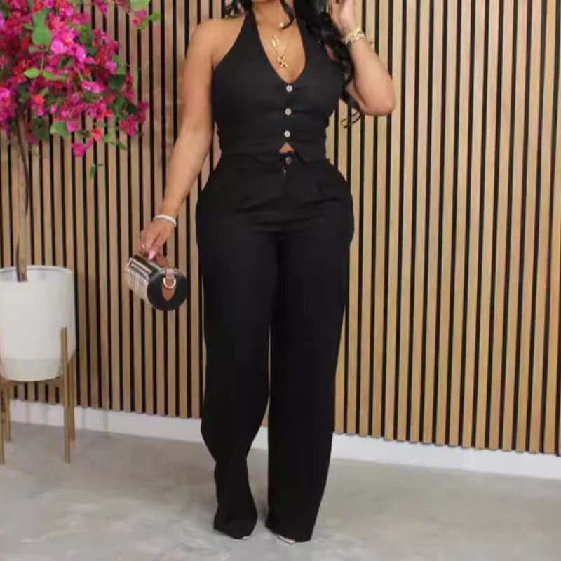 Women Elegant Two Piece Set Dashiki African Tracksuit Spring Summer Long Sleeve Vest Top and Pants Set Party Matching Sets 250513