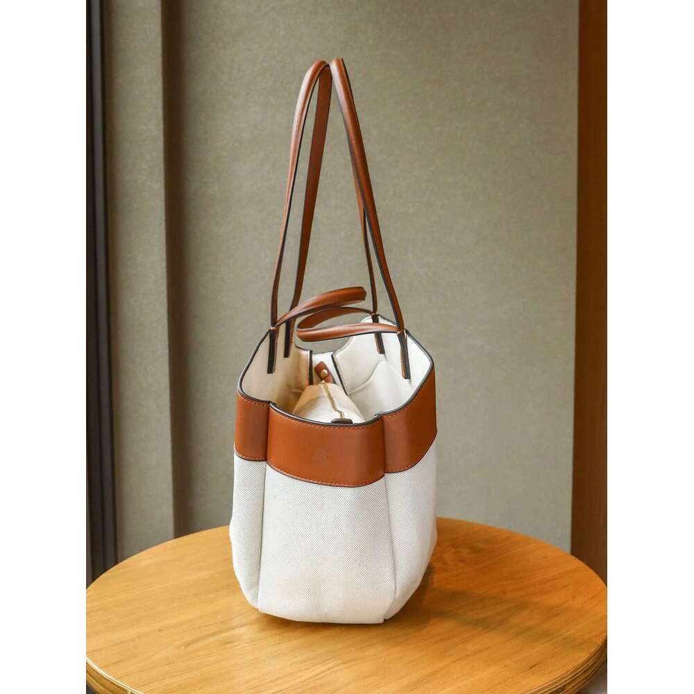Women's canvas tote bag, premium texture, versatile, capacity, hand-held, single shoulder large bag