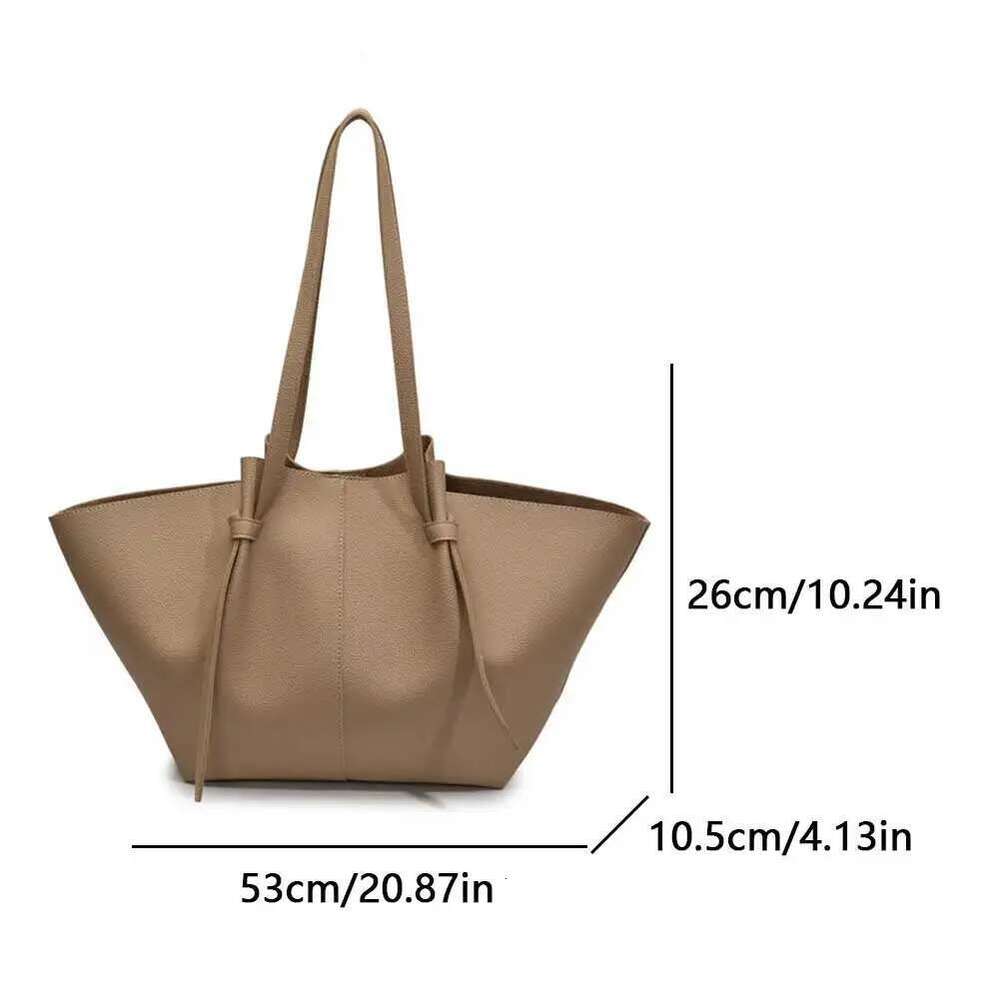 Women Fashion Shoulder Large Capacity PU Leather Casual Handbag Solid Color Simple Tote Purse Female Shopping Bag