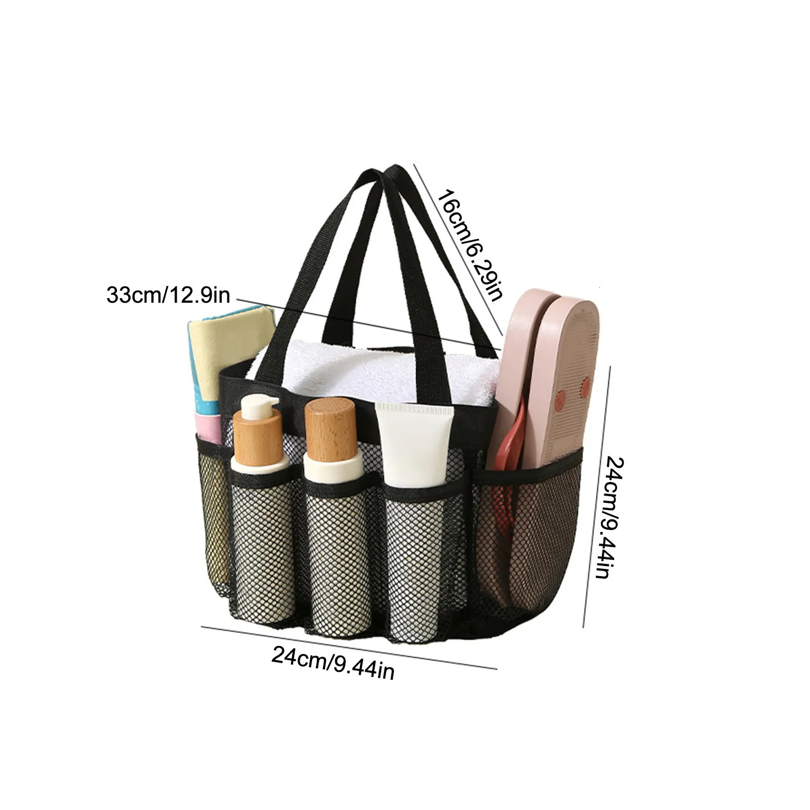 Mesh Beach Tote Large Bag Women Multiple Pockets Shoulder Handbag Travel Shopper Swimming Waterproof Pool Storage Picnic Bags 250514