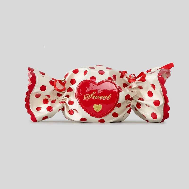 Cute Candy Design Crossbody Women Creative Funny Shoulder Bags Colorful Pvc Bag for Girls Haruku Love Hearts Purses