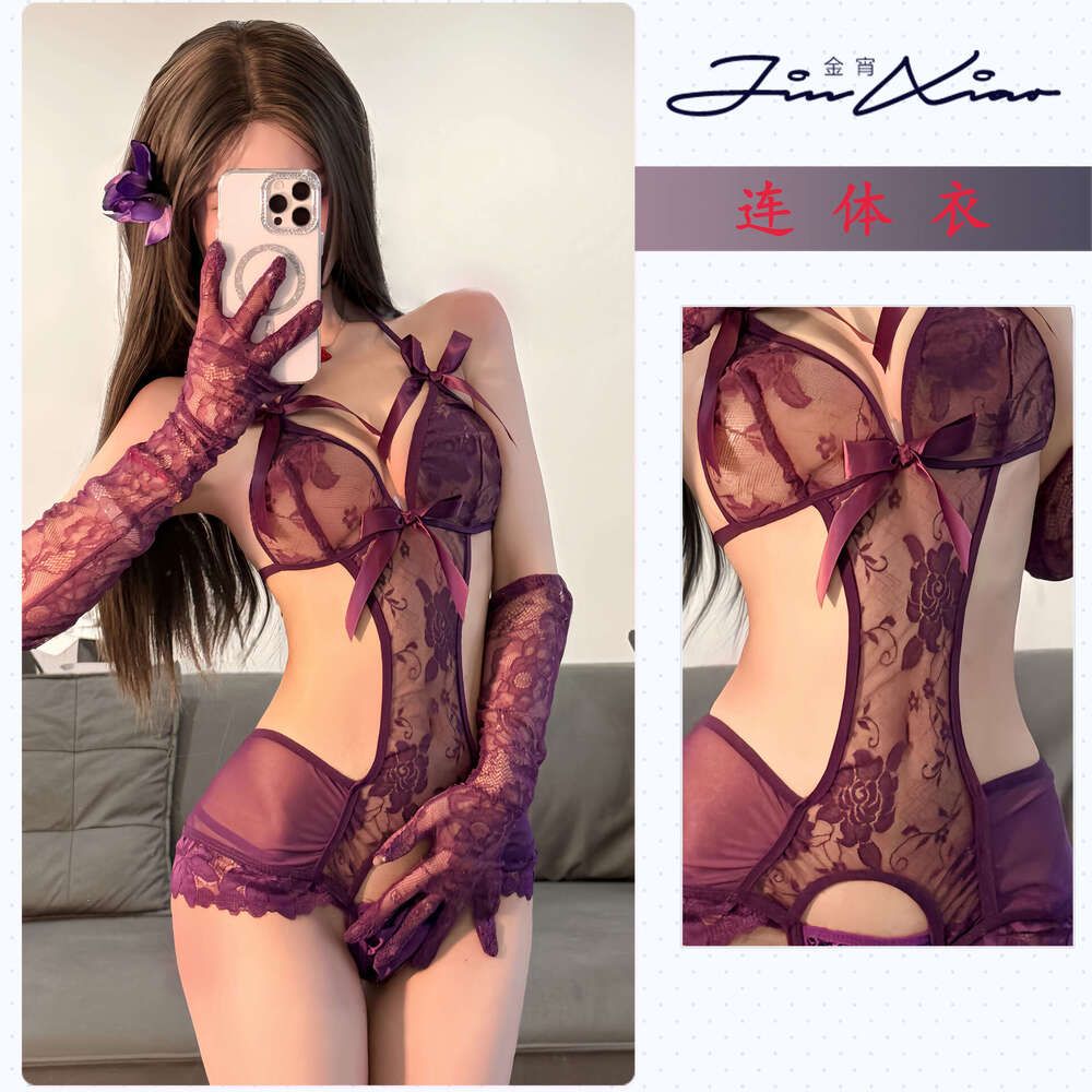 Sexy Lace Lingerie Jinxiao Lingerie Sexy Non Slip Lace Jumpsuit Bed Passionate Shame Uniform Temptation Outfit Qqny Crotch Opening KQ