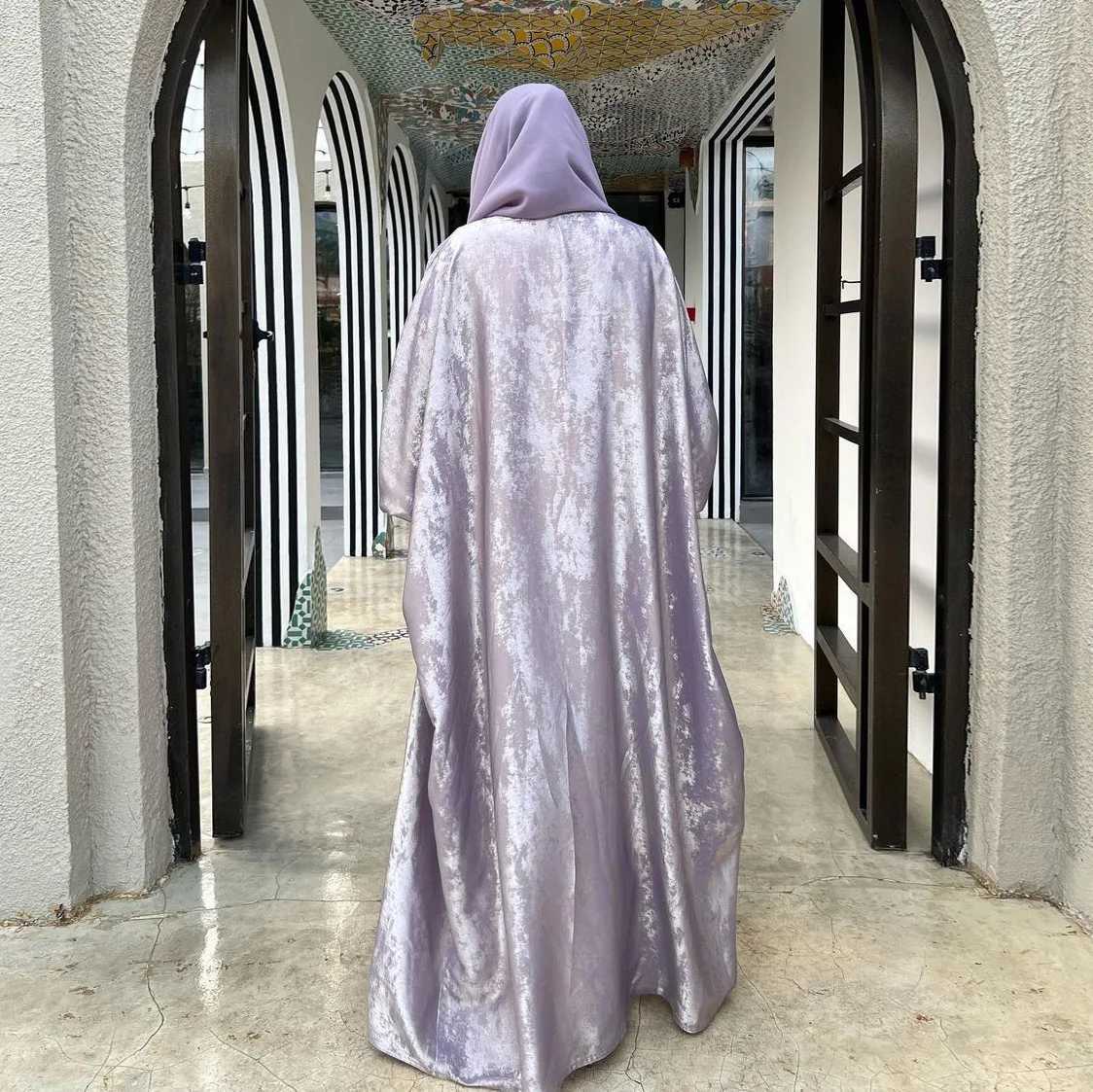 Chic Eid Open Kimono Coat Dubai Luxury Batwing Abaya Modest Dresses Muslim for Women Islam Clothing Ka Robe Femme Musulmane X250514
