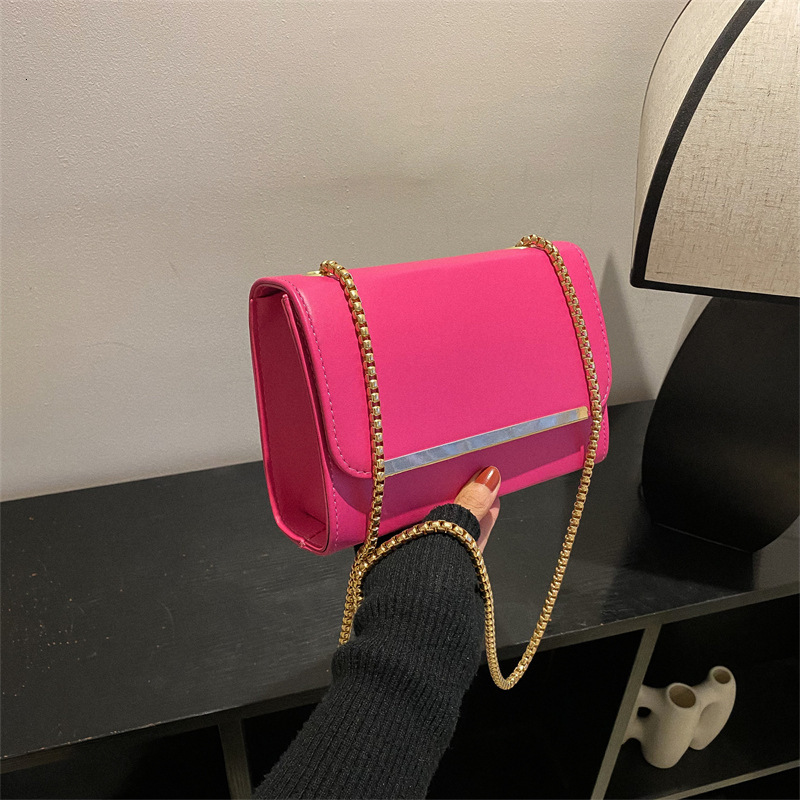 Free Delivery Designer Bag Minimalist Texture 2025 New Trendy And Fashionable Women's Leisure Chain Single Shoulder Diagonal Cross Solid Color Sm