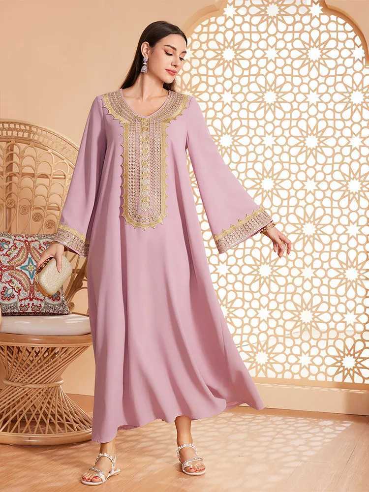 Women Muslim Fashion Loose Maxi Dress Dubai Kaftan Marocain Abaya Islamic Clothing Eid Mubarak Djellaba Arabic Robe Gown Abayas X250514