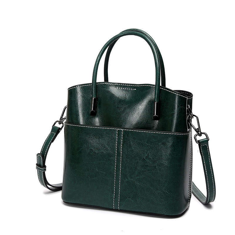 2025 New High-End, Fashionable Versatile Leather Bucket Casual And Simple Women's Handbag, Single Shoulder Crossbody Bag, Trendy