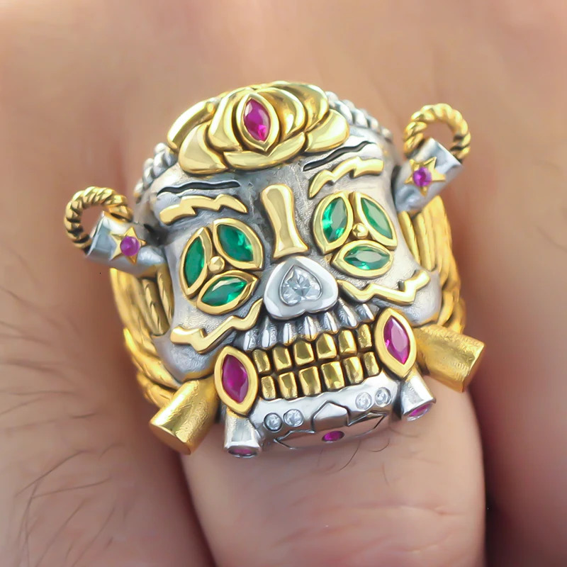 Skull Lucky Ring Movie Peripheral Sterling Silver Ring For Men 250509