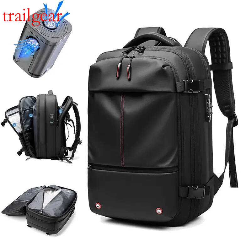 Travel Men 17 inch Laptop vacuum compression Business Large Capacity school Backpack expand outdoor backpack