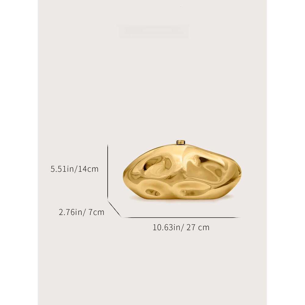 French Metal Style Acrylic Special-Shaped Stone Clutch Versatile New Banquet Party Wedding Elegant Fashion Exquisite Sweet And Cool Sexy Bag Unique De