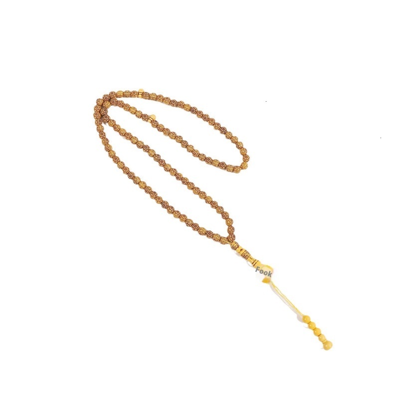 New Handstring Muslim Saudi Star Moon Imitation Wood 33 Praise Islamic Prayer Pilgrimage Beads