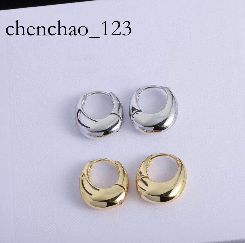 Designer Fashion Hoop Earrings Brand Gold Sier Smooth Circle Arc Hie Earring Eardrop for Women Lady Party Wedding High Quality Jewelry