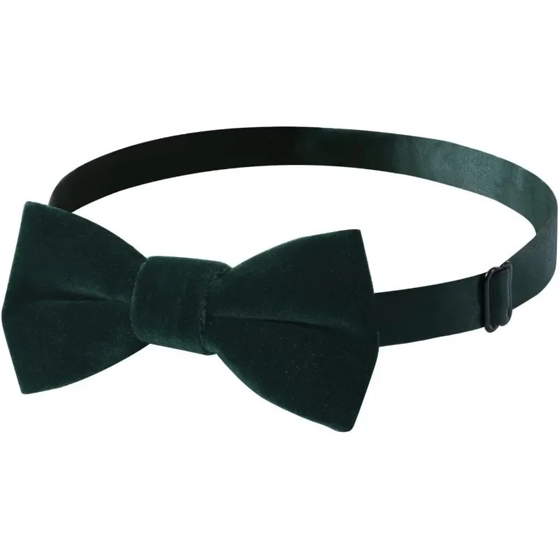 Pre-Tied Velvet Bow Ties for Toddlers - Solid Adjustable Child Bow Ties With Gift Box musical band graduation 250514