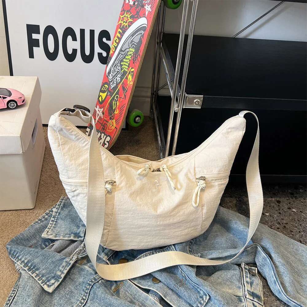 Crescent Premium Nylon Crossbody Women Spacious Stylish Slouchy Shoulder Sling Bag for Everyday Use