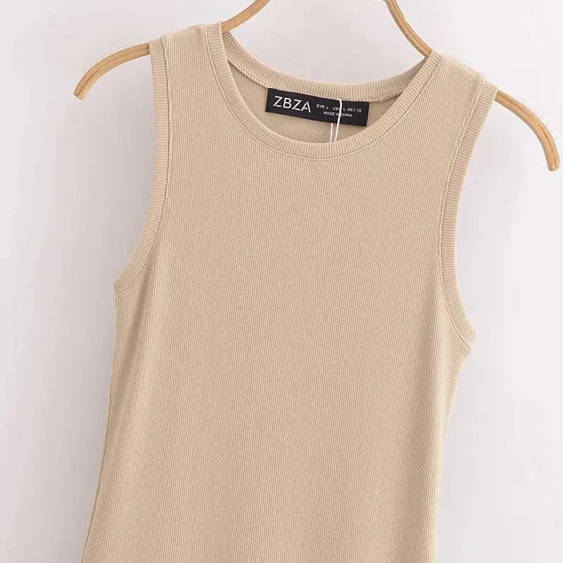 TRAF Khaki Elegant Long Dresses 2025 Womens Spring Sleeveless Black Dresses Fashion Casual Party Y2k Dress Vestidos For FemaleXJ250514