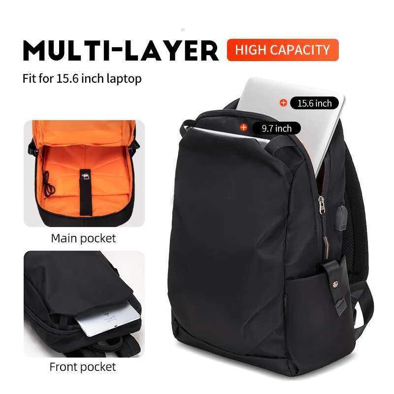 Heroic Knight Men's Business 15.6 Inch Laptop Casual Fashion Travel Backpack Waterproof College Mochila