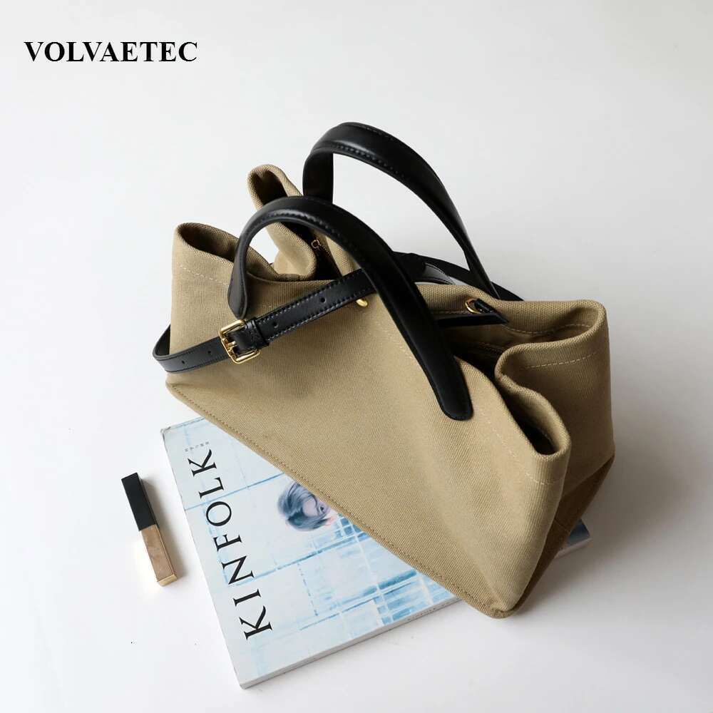 VOAETEC New Leather French Minimalist Niche Premium Sense Casual Versatile Large Capacity Commuter Messenger Tote Bag