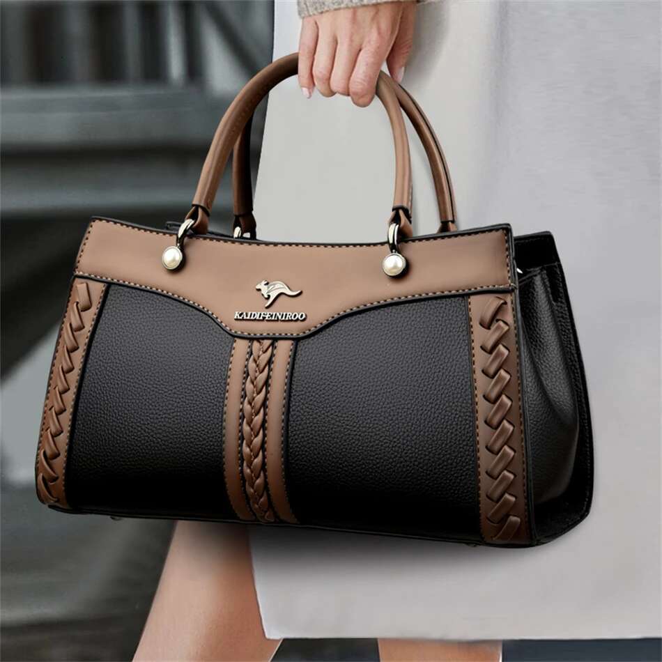Designer Multi Layered Handbag 2024 Trendy High Quality Soft Leather Messenger Women's Shoulder Crossbody Bag