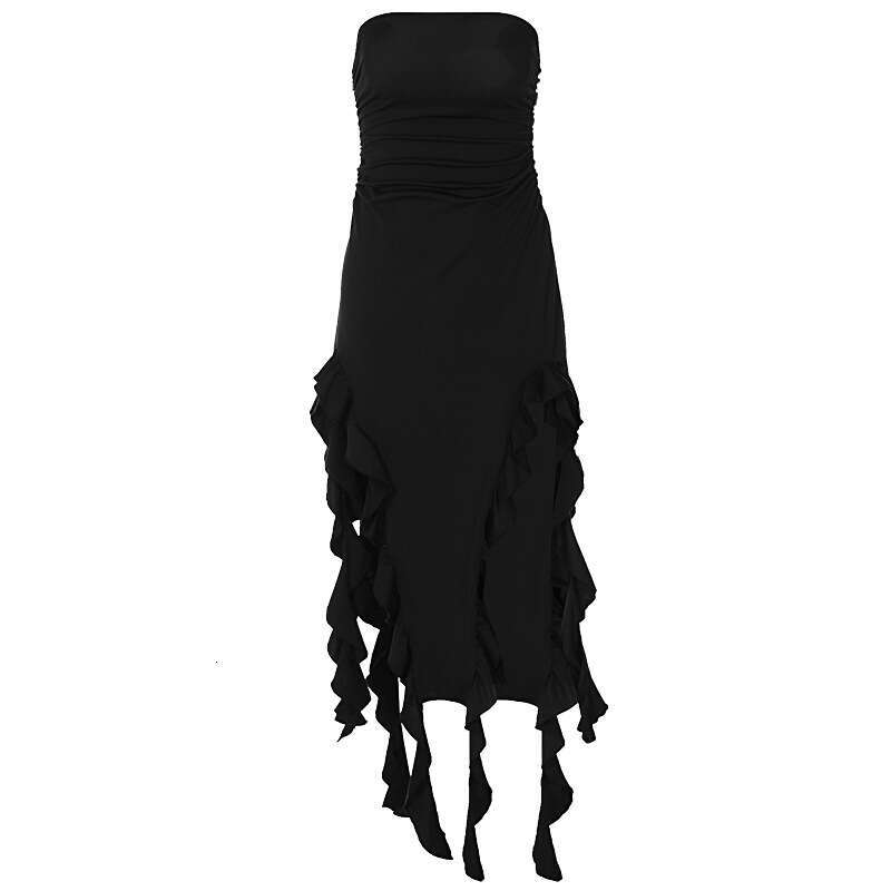 Women Clothes Dress Women S Summer New Fashion Sexy Personality Wrapped Chest Irregular Dress KQ
