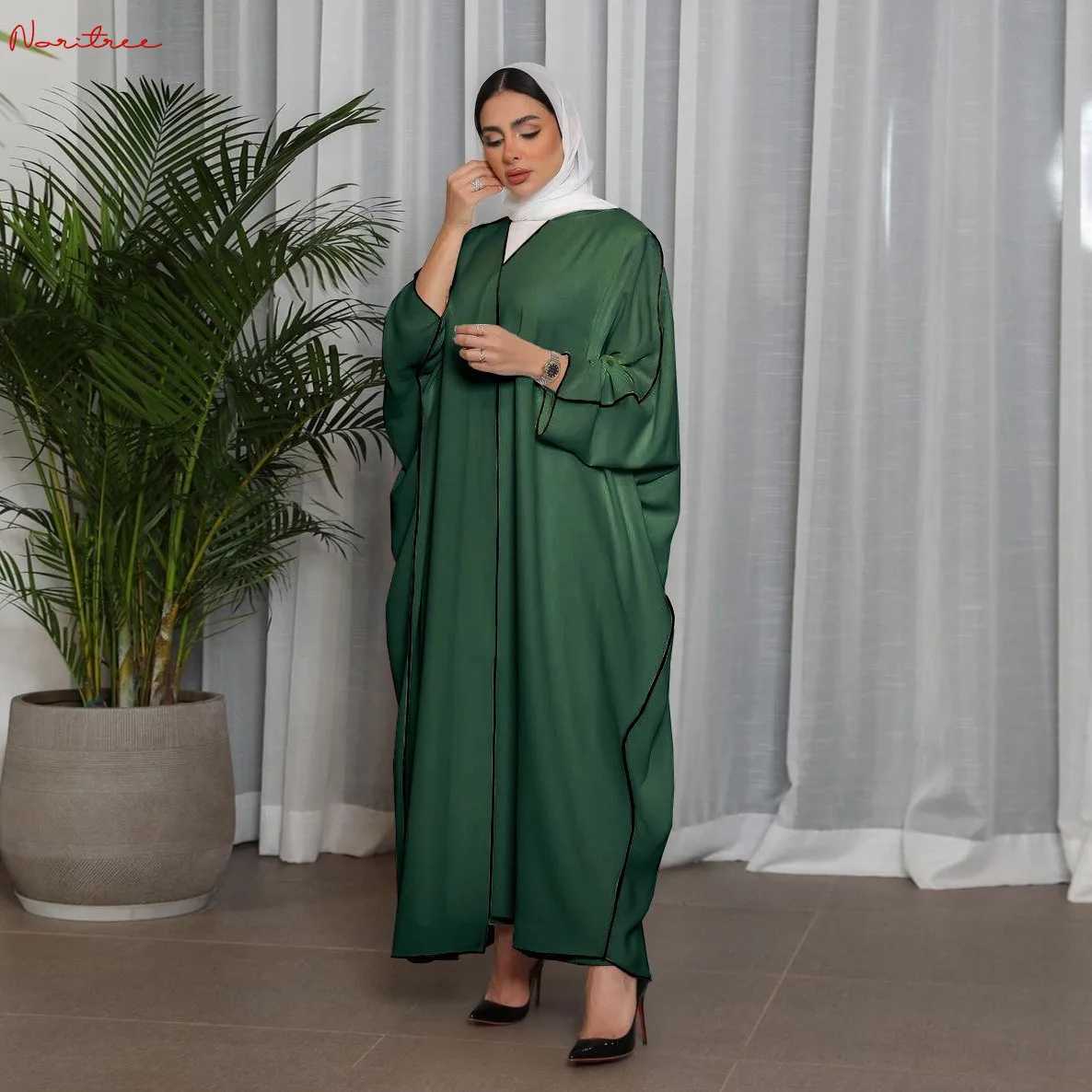 S-XL Fashion Line Oversized Abayas With Belt Djellaba Muslim Dress Dubai Full Length Abaya Dubai Turkey Muslim Islam Robe WY1518 X250514