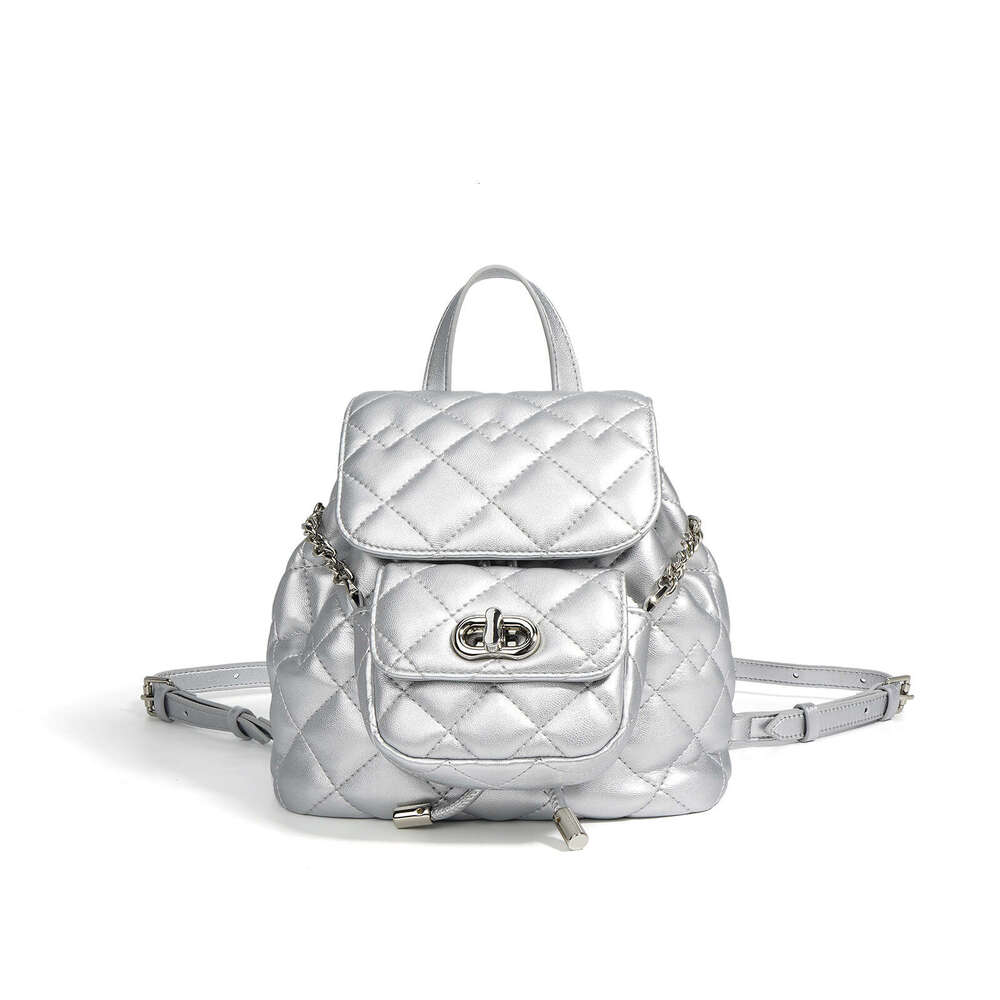 Shoulder Bag For Women 2025 New High-End Versatile Exquisite Niche Small Fragrance Style Diamond Grid Travel Mother And Child Backpack