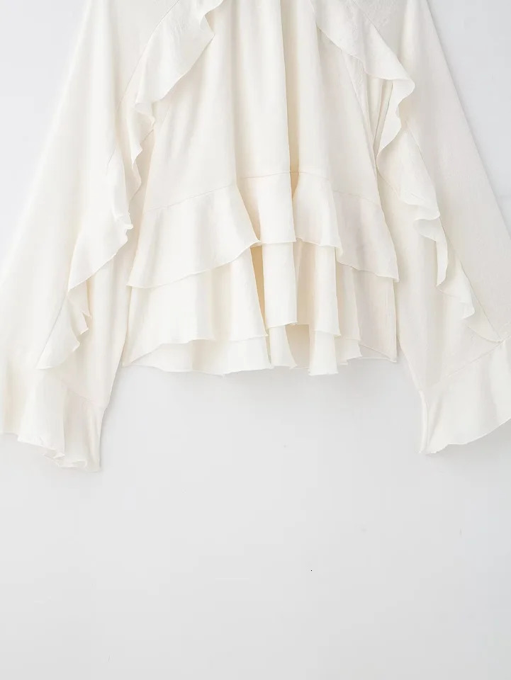 Indefeir Womens Spring and Summer Layered Decorative Shirt Tops 250514
