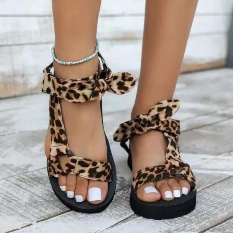 Style Big Size One-e Buckle Women's Sandals New Sponge Bottom Open Toe Cloth Bow Women Shoes atos De Mujer