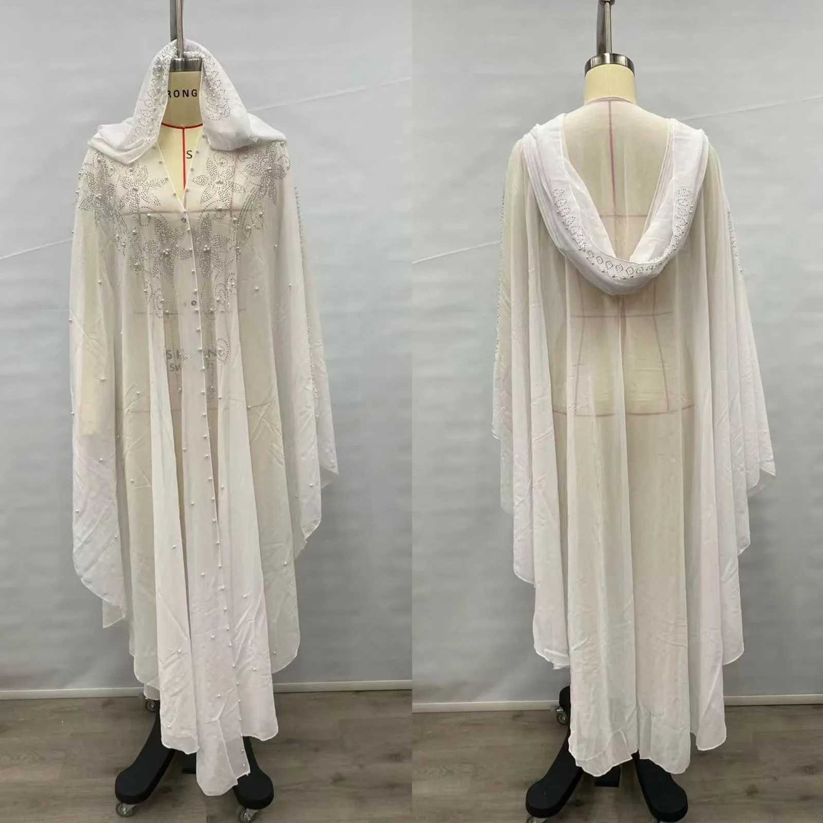 Muslim Abaya Hooded Chiffon Slve One-Piece Prayer Dress Women Jilbab Islamic Clothing Dubai Saudi Black Robe Turkish Modesty X250514
