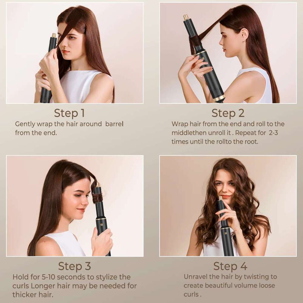 5 in 1 Electric Dryer Hair Straightener Comb Negative Ion Curling Iron Styling Tools Multifunctional Hot Air Brush