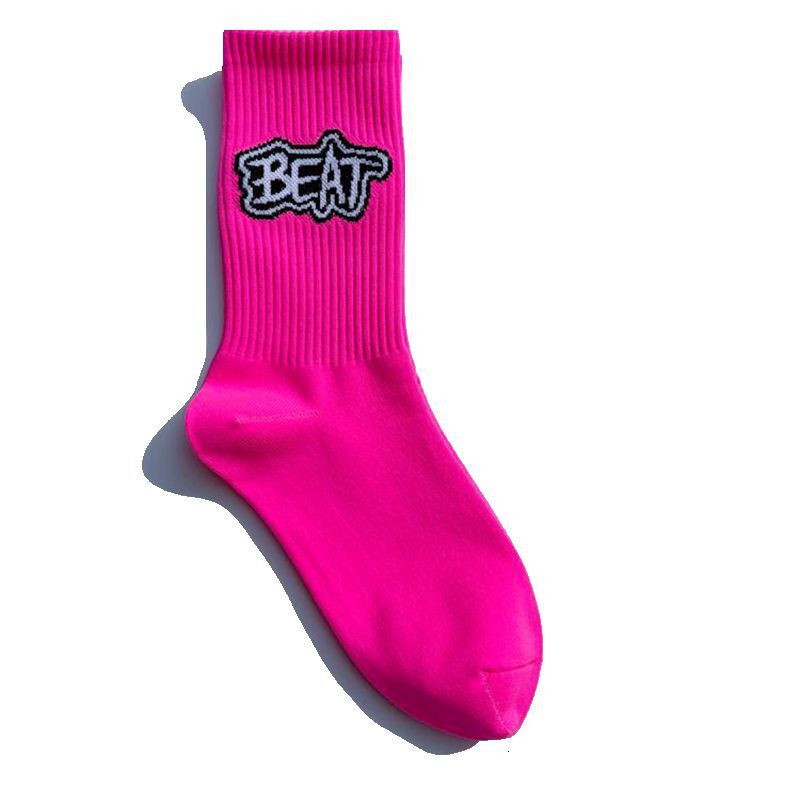 Designer Socks Dragon Fruit Colored Socks Bright Red Men s And Women s Styles Mid Tube Fashion Street Style Personalized Skateboarding Hip hop Style S