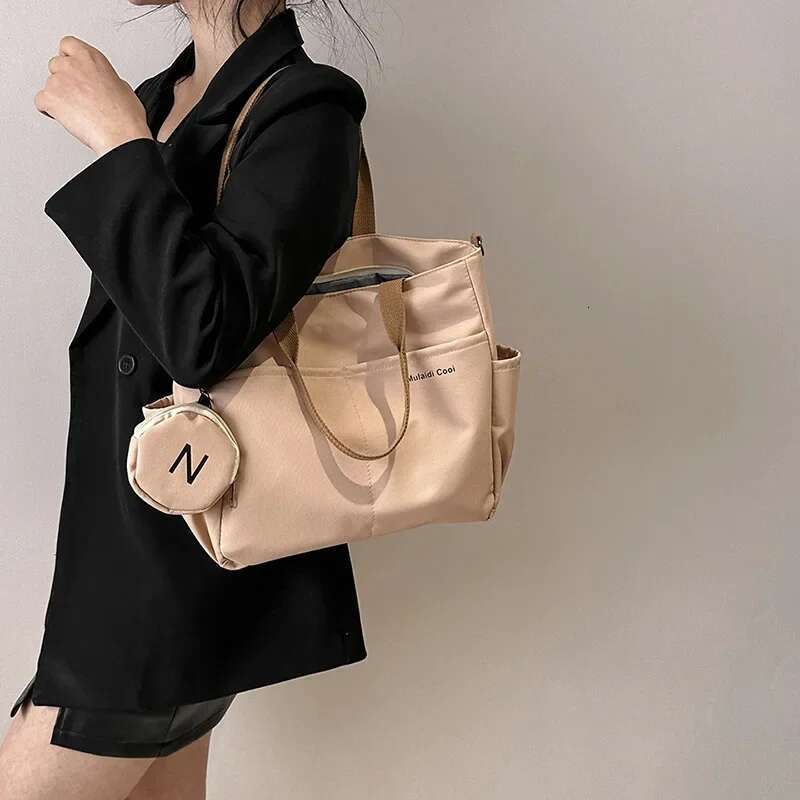 Women Shoulder Crossbody Japanese Canvas Tote Messenger Bag for Student 2024 Ladies Hand Bags Female Handbag Bolsa Feminina