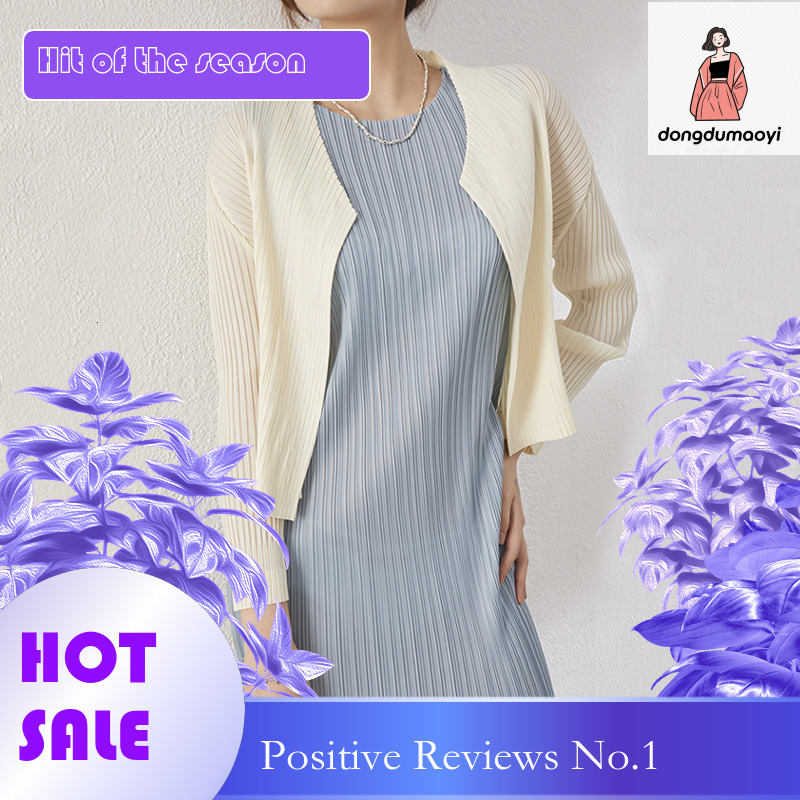 dongdumaoyi Folding Short Coat 2023 Autumn Miyake New Fashion Style Women's Versatile Top Thin Air Conditioning Sunscreen Shirt