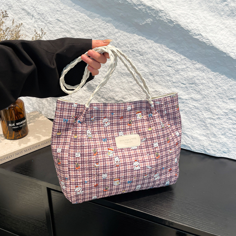 Korean Version Of Highend Temperament For Women's New Free Delivery Designer Bag 2025 New Trendy Fashion Bag Large Luxury Bag Capacity Canvas Tot