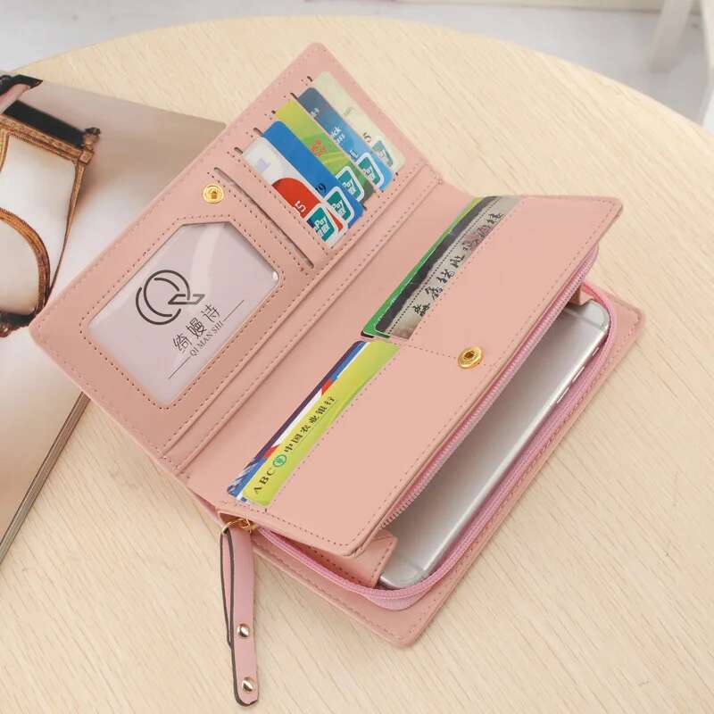 Funny Kitten Design Women Long Wallet PU Leather Cute Cartoon Cats Girls Zipper Purse Ladies ID Bank Card Holder Clutch Bag
