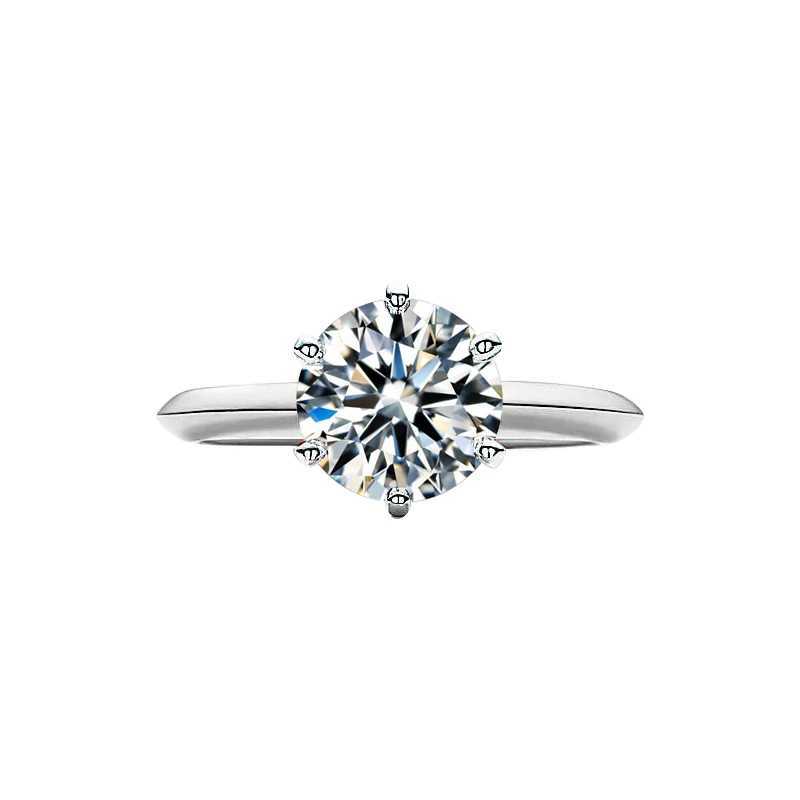 2020 Solitaire 1ct Lab Diamond Ring 100% Real 925 sterling silver Engagement Wedding band Rings for Women Bridal Party JewelryXJ250514
