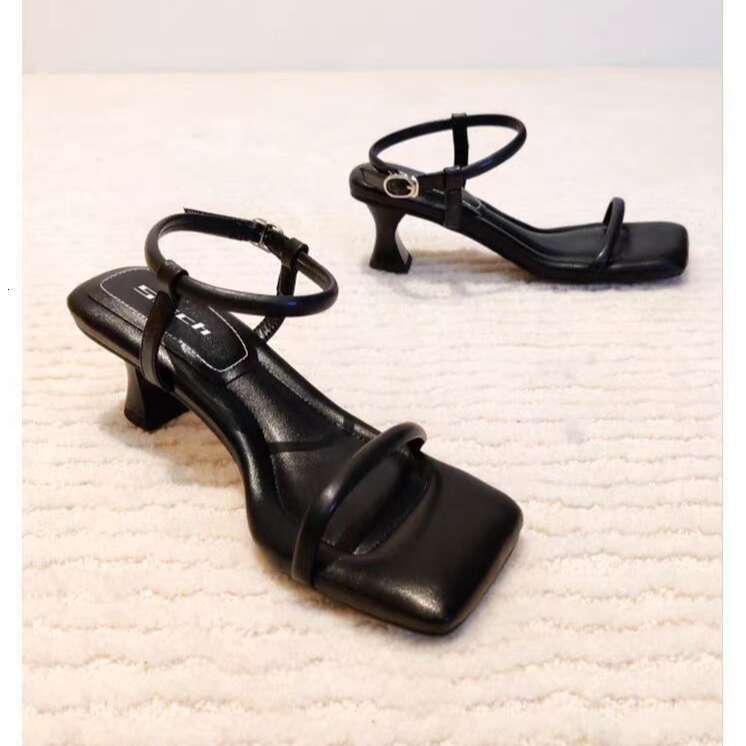 Sandals Women's 2024 Summer Internet Celebrant High Heel Heels With Buckle Strap Sexy Open Toe Korean Style