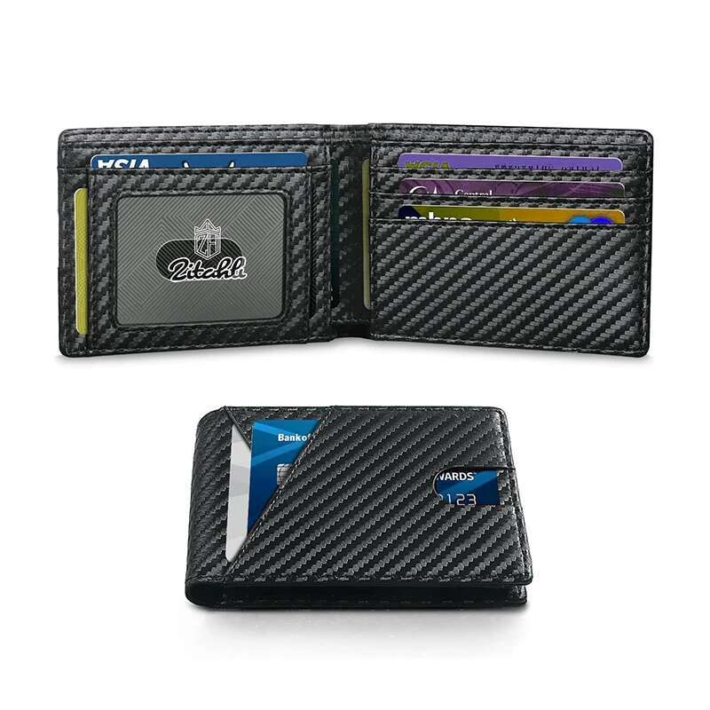 Men's Ultra 11 Credit Card Slot Leather RFID Blocking Small Thin Bifold Wallet for Men