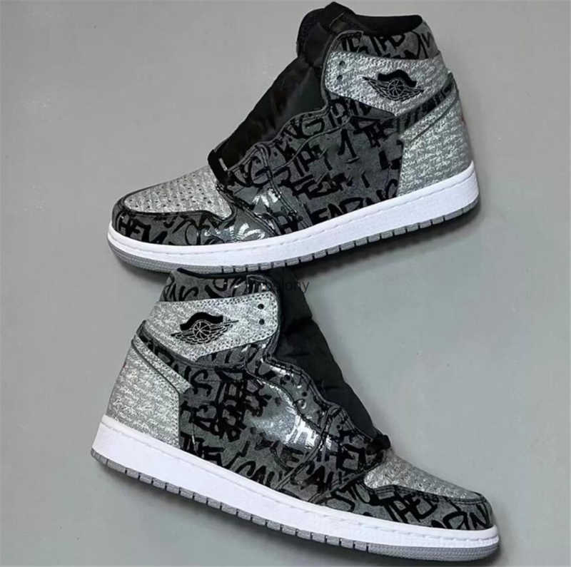 Shoes 1 High OG Rebellionaire Men Women Black White-Particle Grey Military Blue TS Sports Sneakers