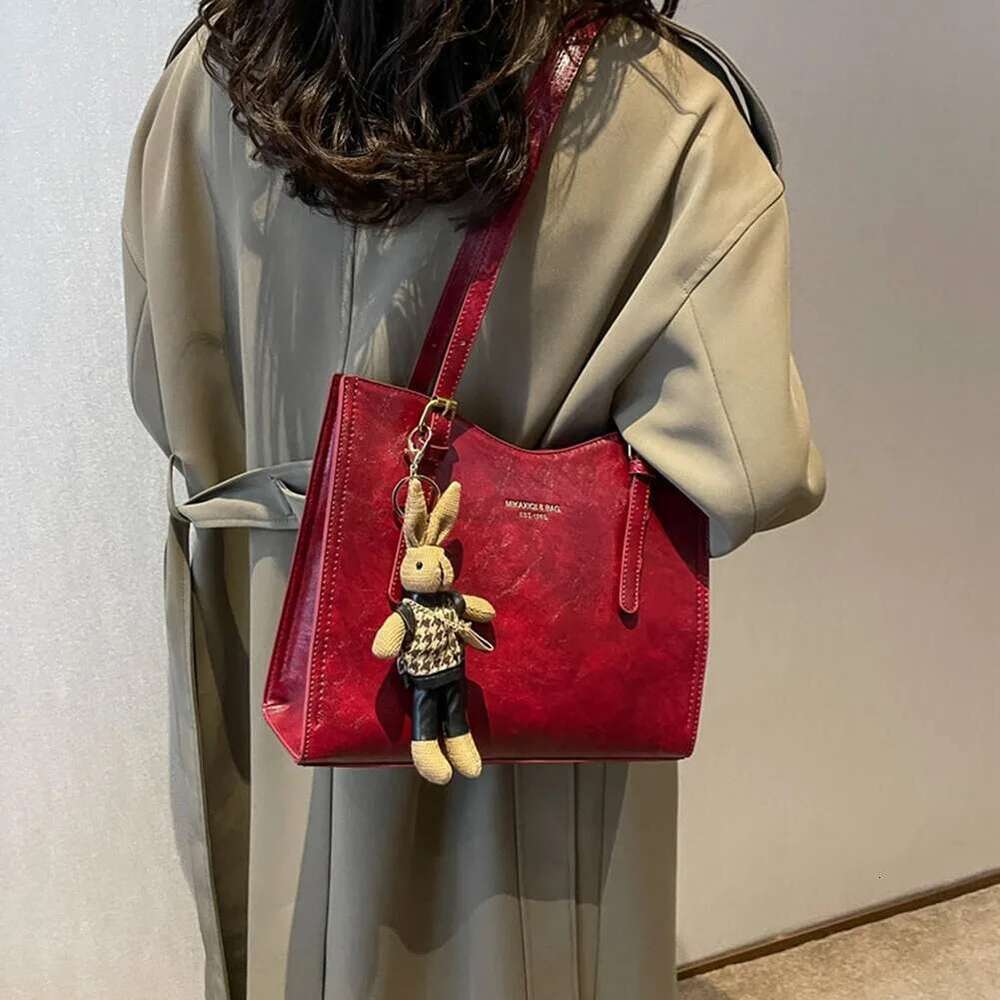 Pendant, Retro With Casual Shoulder Large Capacity Fashionable, Solid Color Bag Women's Travel Handbag Pendant, Fashionable,
