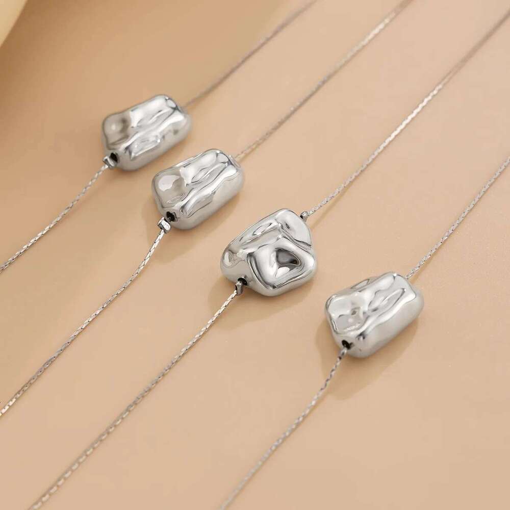 Trend Elegant Y2k Jewelry Irregular Big CCB Pendant For Women Fashion DIY Long Line Chain Choker Necklace N458